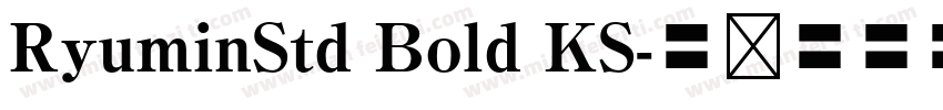 RyuminStd Bold KS字体转换
